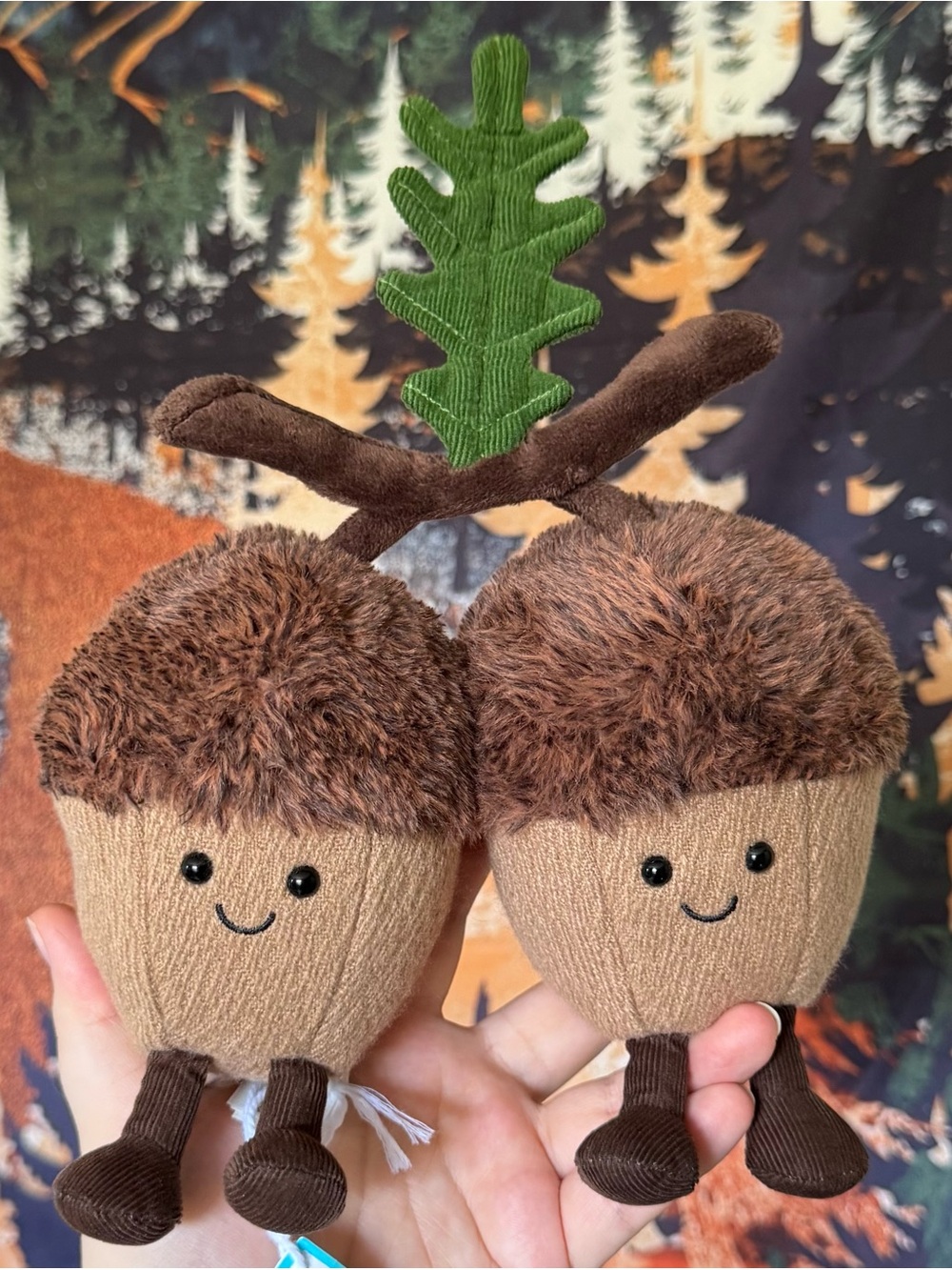 Jellycat Amuseables Ort & Tum Acorns BNWT